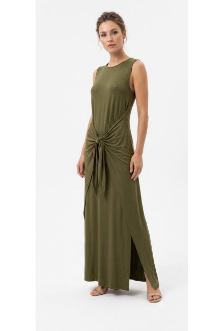 Жіноча довга сукня EMPORIO ARMANI EW003413 AF2024 hacki