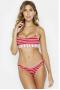 Раздельный купальник в полоску Beach Bunny Emerson B19140T2-red