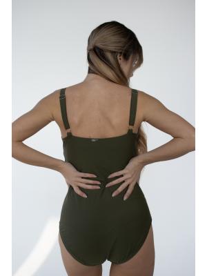 Суцільний купальник DKNY DIXMS-064-oliw