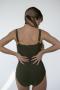 Суцільний купальник DKNY DIXMS-064-oliw