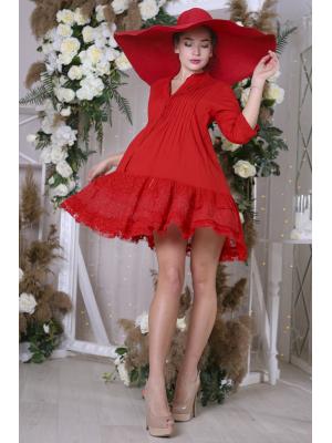 Туника с защипами и многоярусной оборкой FC2305F-4C