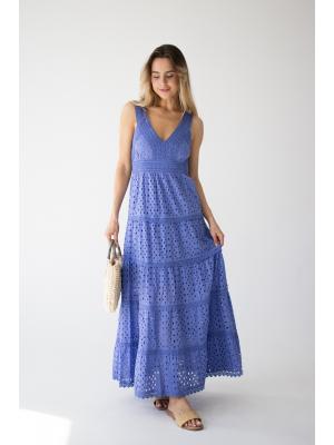 Сарафан багатоярусний з прошви 4075F-blue