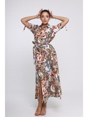 Рубашка-туника с коротким рукавом I 21NI-374C