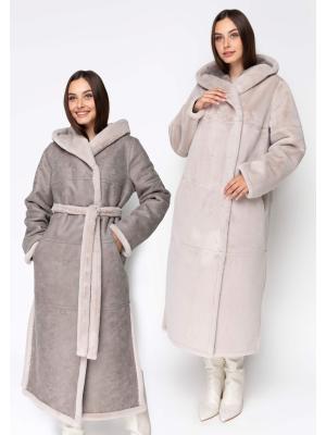  Двостороння екошуба-дубленка 1255-1m-D-grey