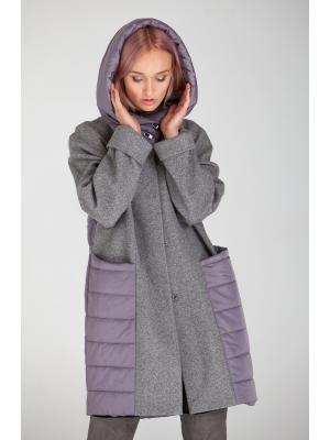 Демисезонное пальто с капюшоном Lari 23-grey