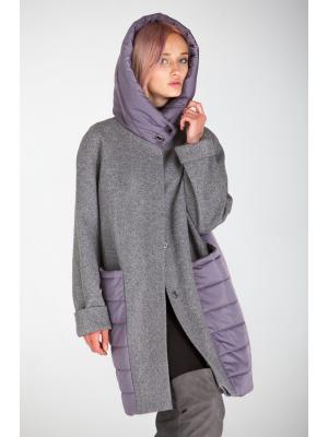 Демисезонное пальто с капюшоном Lari 23-grey