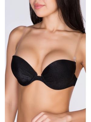 Бюстгальтер Push-up с силиконовыми спинкой и бретелями Rose&Petal RP8143