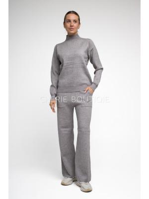 Женский костюм (Свитер, брюки) 102-2467T-87-grey