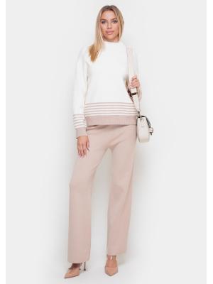 Жіночий костюм (Світер, брюки) 102-2485T-87-Milk/beige