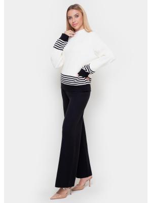 Жіночий костюм (Світер, брюки) 102-2485T-87-black/milk