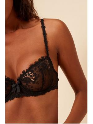 Бюстгальтер-балконет с мягкой гипюровой чашкой Simone Perele WISH 12B330-b