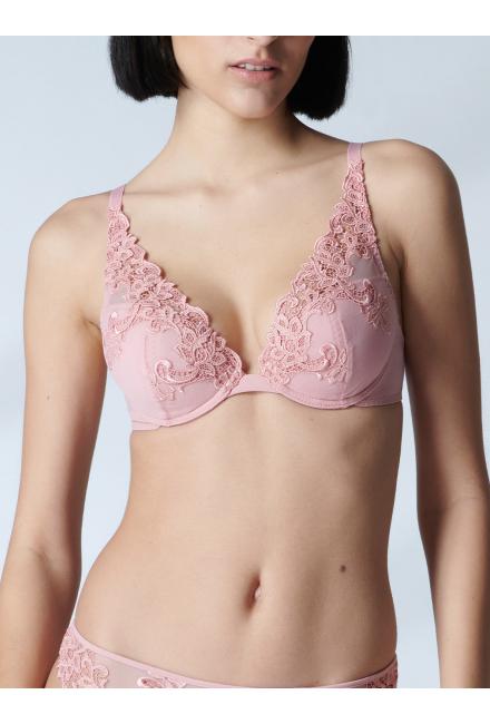 Треугольный кружевной бюстгальтер из прозрачной паутинки Simone Perele SAG 15C347-347