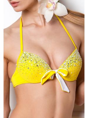 Купальный лиф со стразами желтый Twin-Set MS8M44